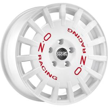OZ RACING RALLY RACING RACE WHITE RED LETTERING  5X100 7x17 7/17 ET45 CB68.1
