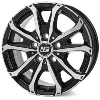 MSW 48 VAN GLOSS BLACK FULL POLISHED 7x17 7/17 ET45 CB66.1