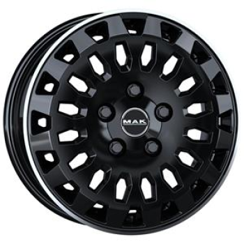 MAK OVERLAND GLOSS BLACK MIRROR RING 7x17 7/17 ET60 CB65.1