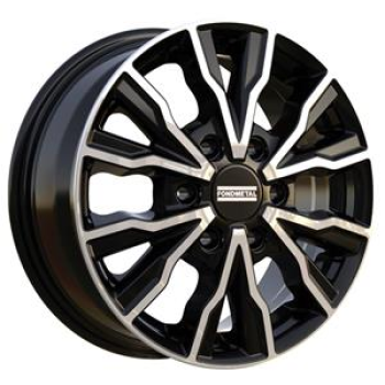 FONDMETAL PRO2 GLOSSY BLACK MACHINED  6X1 6.5x16 5/16 ET54 CB84.1