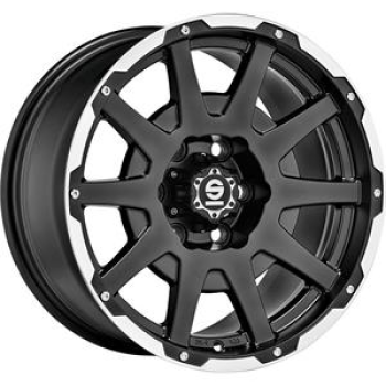 SPARCO DAKAR MATT BLACK LIP POLISHED+RIVETS 7.5x17 5/17 ET24 CB106.1