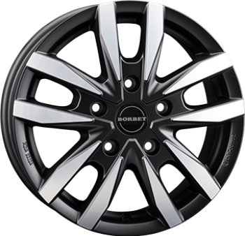BORBET CW5 BLACK POLISHED MATT  5X 6x16 6/16 ET68 CB71.1