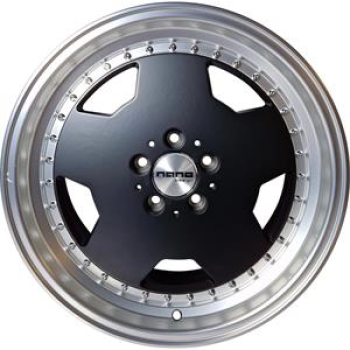 NANO 5852 MATTE BLACK MACHINED LIP 8x18 8/18 ET30 CB66.6