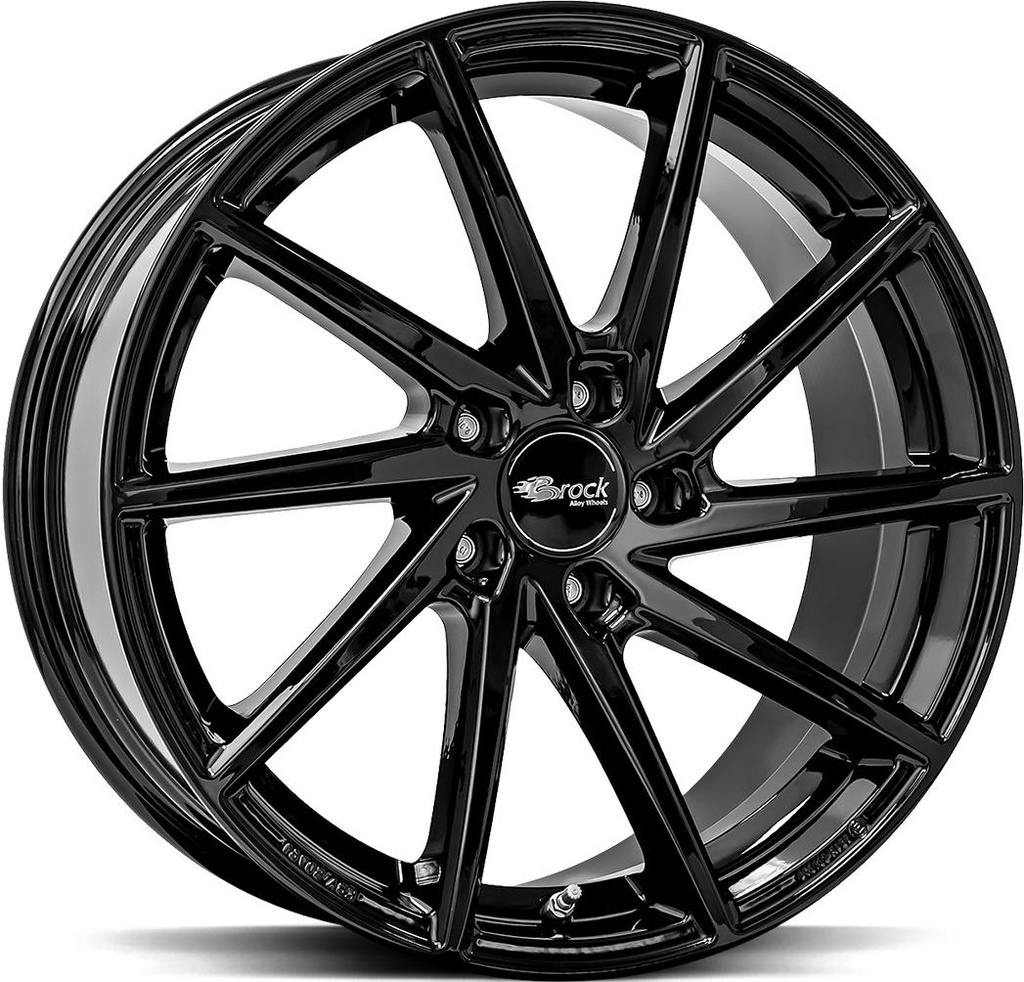 BROCK B37 SHINY BLACK 8.5x19 5/112 ET43 CB66.6
