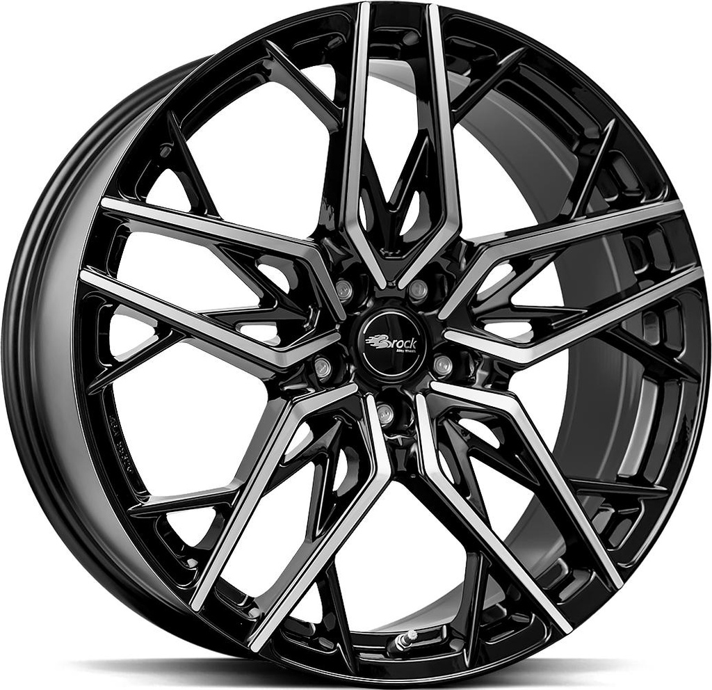 BROCK B44 BLACK FULL POL 8x18 5/100 ET35 CB63.4