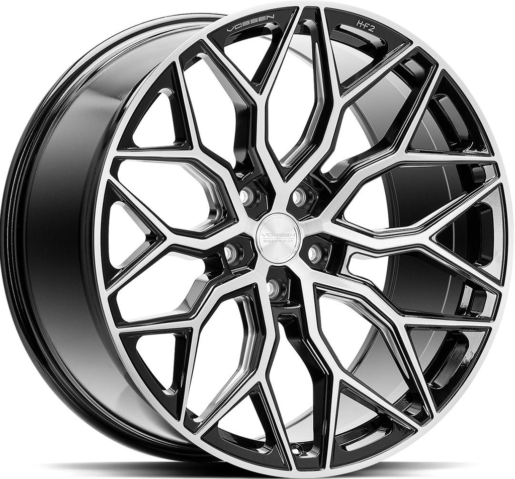 VOSSEN HF2 BRUSH GLOSS BLACK 10.5x22 5/130 ET20 CB84.1