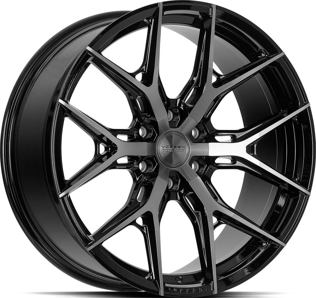 VOSSEN HF6.4 TINTED GLOSS BLACK 9.5x22 6/139.7 ET30 CB95.1