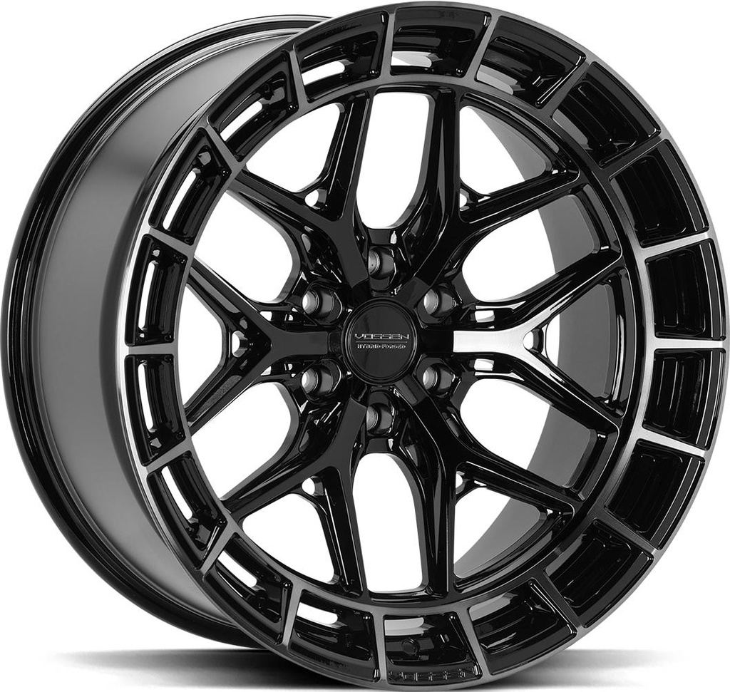 VOSSEN HFX1 TINTED GLOSS BLACK 12x24 8/180 ET-44 CB124.3