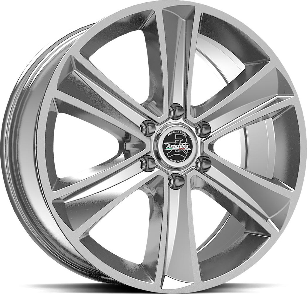 ARCASTING MAMMUT CHROME SILVER 8.5x20 6/130 ET50 CB84.1