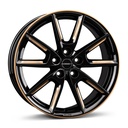 BORBET LX18 BLACK GLOSS GOLD SPOKE RIM 8x18 5/112 ET40 CB66.6